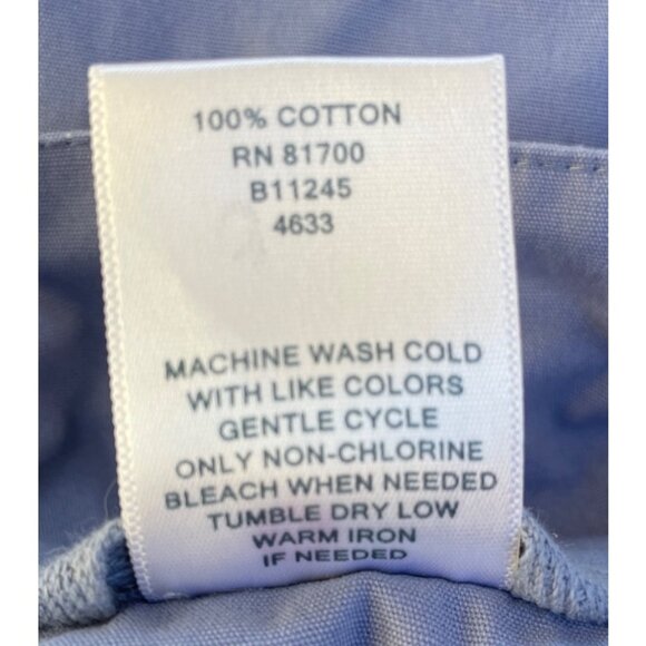 Size XL Sleeveless Light Blue Utility Vest Zip Pockets Snap Button 100% Cotton - Picture 6 of 10